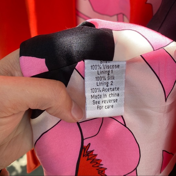 Sara Campbell Petites Red Orange Long Coat Size 6 - Picture 2 of 5